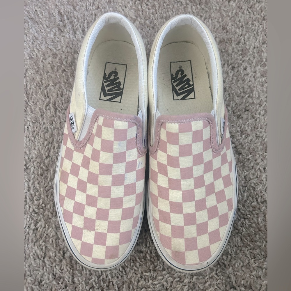 Pink Checkered Vans